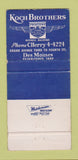 Matchbook Cover - Koch Bros Printers Des Moines IA Mount Rushmore WEAR 30 Strike