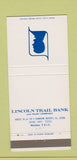 Matchbook Cover - Lincoln Trail Bank Fairview Heights IL 30 Strike