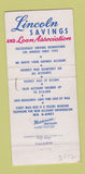Matchbook Cover - Lincoln Savings and Loan Los Angeles CA WEAR 30 Strike