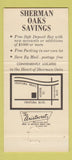 Matchbook Cover - Sherman Oaks Savings CA 30 Strike
