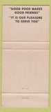 Matchbook Cover - Frank Buresh Lobster House Brookfield IL 30 Strike
