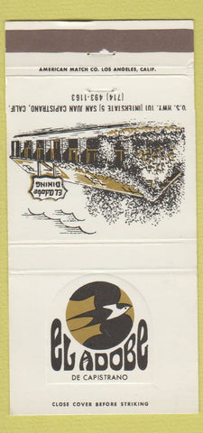 Matchbook Cover - El Adobe De San Juan Capistrano CA WORN 30 Strike