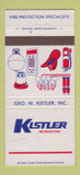 Matchbook Cover - Kister Fire Protection Allentown PA 30 Strike