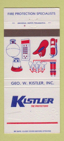 Matchbook Cover - Kister Fire Protection Allentown PA 30 Strike