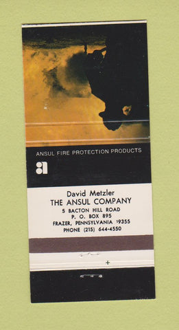 Matchbook Cover - Ansul Fire Protection Frazer PA 30 Strike