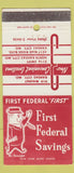 Matchbook Cover - First Federal Savings Kansas City MO 30 Strike