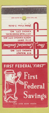 Matchbook Cover - First Federal Savings Kansas City MO 30 Strike