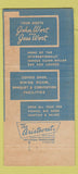Matchbook Cover - Wort Hotel Jackson Hole WY 30 Strike