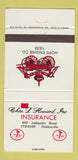 Matchbook Cover - Chas Howard Insurance Noblesville IN 30 Strike