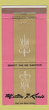 Matchbook Cover - Milton Kreis San Francisco Beverly Hills CA WEAR 30 Strike