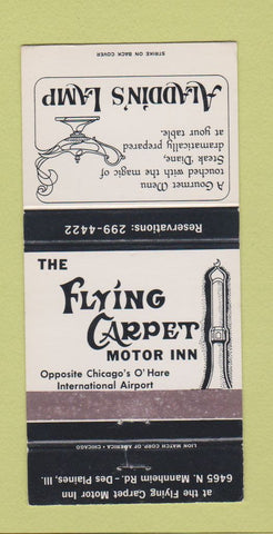Matchbook Cover - Flying Carpet Motor Inn Des Plaines IL WEAR 30 Strike
