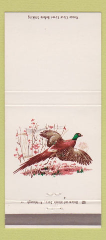 Matchbook Cover - Red Arrow Lodge Pheasant 30 Strike