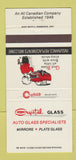Matchbook Cover - Crystal Glass Auto Glass ON 30 Strike