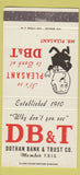 Matchbook Cover - Dothan Bank and Trust AL 30 Strike