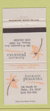 Matchbook Cover - Ristorante Primavera Philadelphia Wayne PA 30 Strike