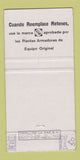 Matchbook Cover - Retenes Mexico 30 Strike