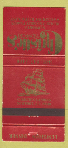 Matchbook Cover - Christie's Restaurant Newport RI WEAR 30 Strike
