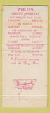 Matchbook Cover - Wolff's Jewelry Oakland Concord Vallejo CA 30 Strike