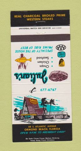 Matchbook Cover - Julian's Restaurant Ormond Beach FL 30 Strike