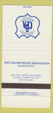 Matchbook Cover - Calgary Police Association AB 30 Strike