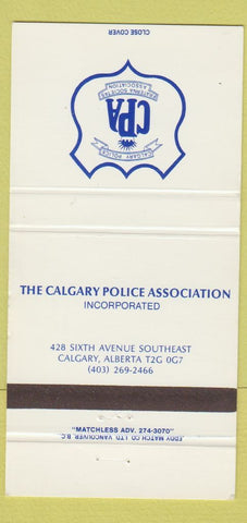 Matchbook Cover - Calgary Police Association AB 30 Strike