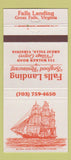 Matchbook Cover - Falls Landing Restaurant Great Falls VA 30 Strike