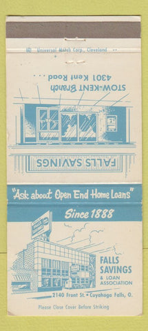 Matchbook Cover - Falls Savings Cuyahoga Falls OH 30 Strike