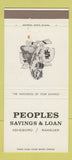 Matchbook Cover - Peoples Savings and Loan Asheboro Ramseur NC WEAR 30 Strike