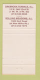 Matchbook Cover - Mr Hobo's Oakbrook Terrace Rolling Meadows IL 30 Strike