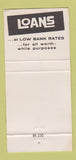 Matchbook Cover - National Bank of Monticello IL WEAR 30 Strike