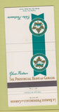 Matchbook Cover - La Banque Provinciale Du Canada 30 Strike