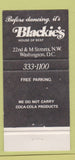 Matchbook Cover - Deja Vu Restaurant Washington DC 30 Strike
