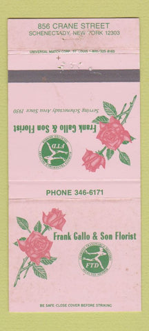 Matchbook Cover - Frank Gallo Son Florist Schenectady NY WEAR 30 Strike