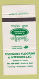 Matchbook Cover - Foremost Flooring Interiors Wadena SK 30 Strike