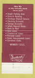 Matchbook Cover - Commercial and Exchange Bank Bremen GA 30 Strike