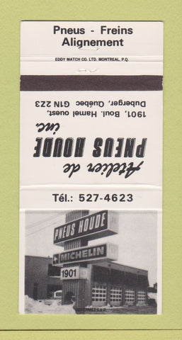 Matchbook Cover - Atelier de Pneus Houde Duberger QC 30 Strike