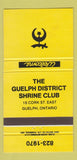 Matchbook Cover - Guelph Distric Shrine Club ON 30 Strike