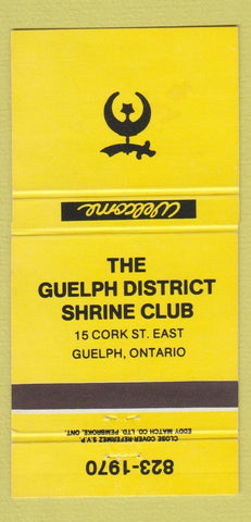 Matchbook Cover - Guelph Distric Shrine Club ON 30 Strike