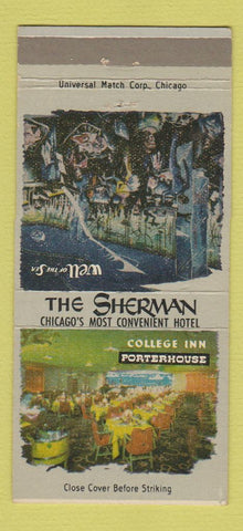 Matchbook Cover - Sherman Hotel Chicago IL Well of the Sea 30 Strike