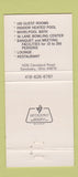 Matchbook Cover - Cedar Lanes Bowling Sandusky OH Greentree Inn 30 Strike