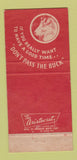 Matchbook Cover - The Buck Hotel Feasterville PA 30 Strike