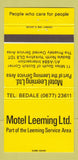 Matchbook Cover - Motel Leeming  30 Strike