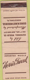 Matchbook Cover - Norris Tweed Wool Norristown PA