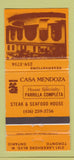 Matchbook Cover - Casa Mendoza Toronto ON 30 Strike
