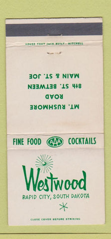 Matchbook Cover - Westwood Rapid City SD restaurant 30 Strike