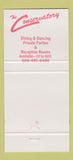 Matchbook Cover - The Conservatory Covington KY 30 Strike