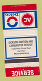 Matchbook Cover - AC Delco Auto Parts Toronto ON Hamilton #2 30 Strike