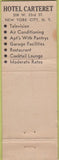Matchbook Cover - Hotel Carteret New York City WORN