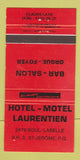 Matchbook Cover - Hotel Motel Laurentien St Jerome QC ORANGE 30 Strike
