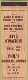 Matchbook Cover - Sidwalk Cafe New York City